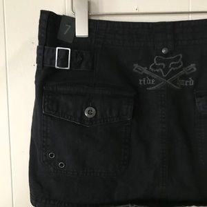 Fox mini skirt with biker accents